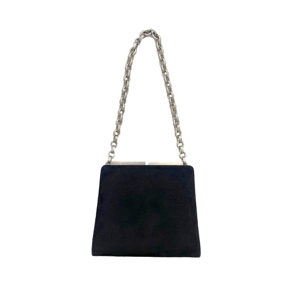 Bottega Veneta Black Suede Mini Chain Bag - Handbags