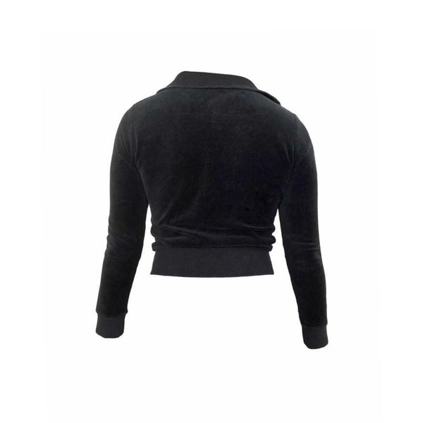 Burberry Black Velour Track Jacket - Apparel