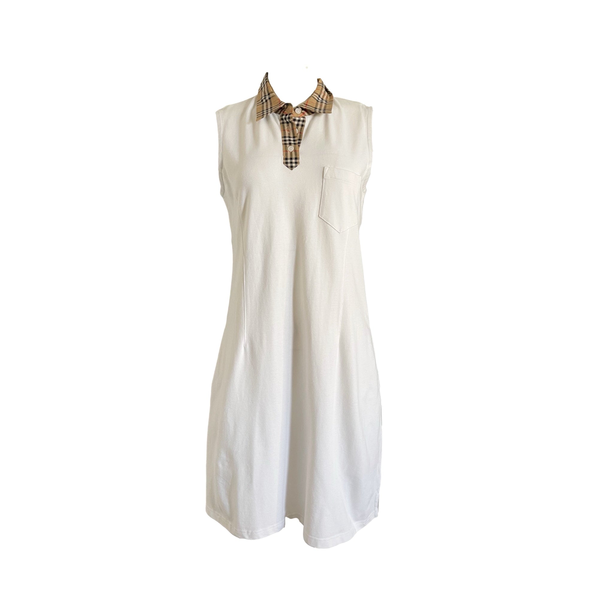 Burberry White Pocket Tank Dress - Apparel