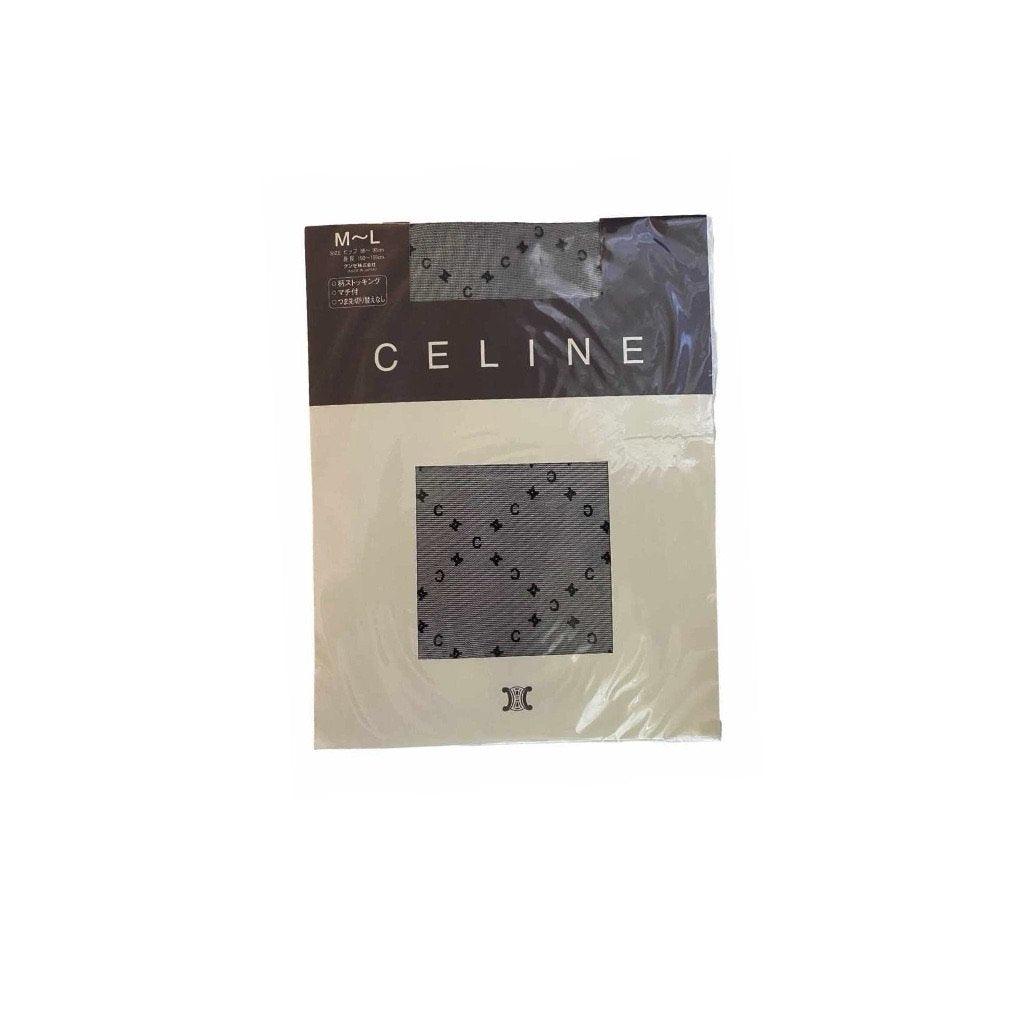 Celine Black Logo Pattern Tights - Accessories