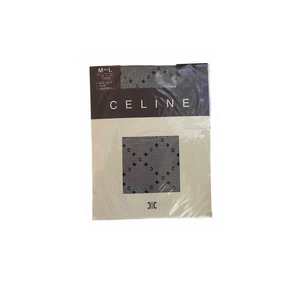 Celine Black Logo Pattern Tights