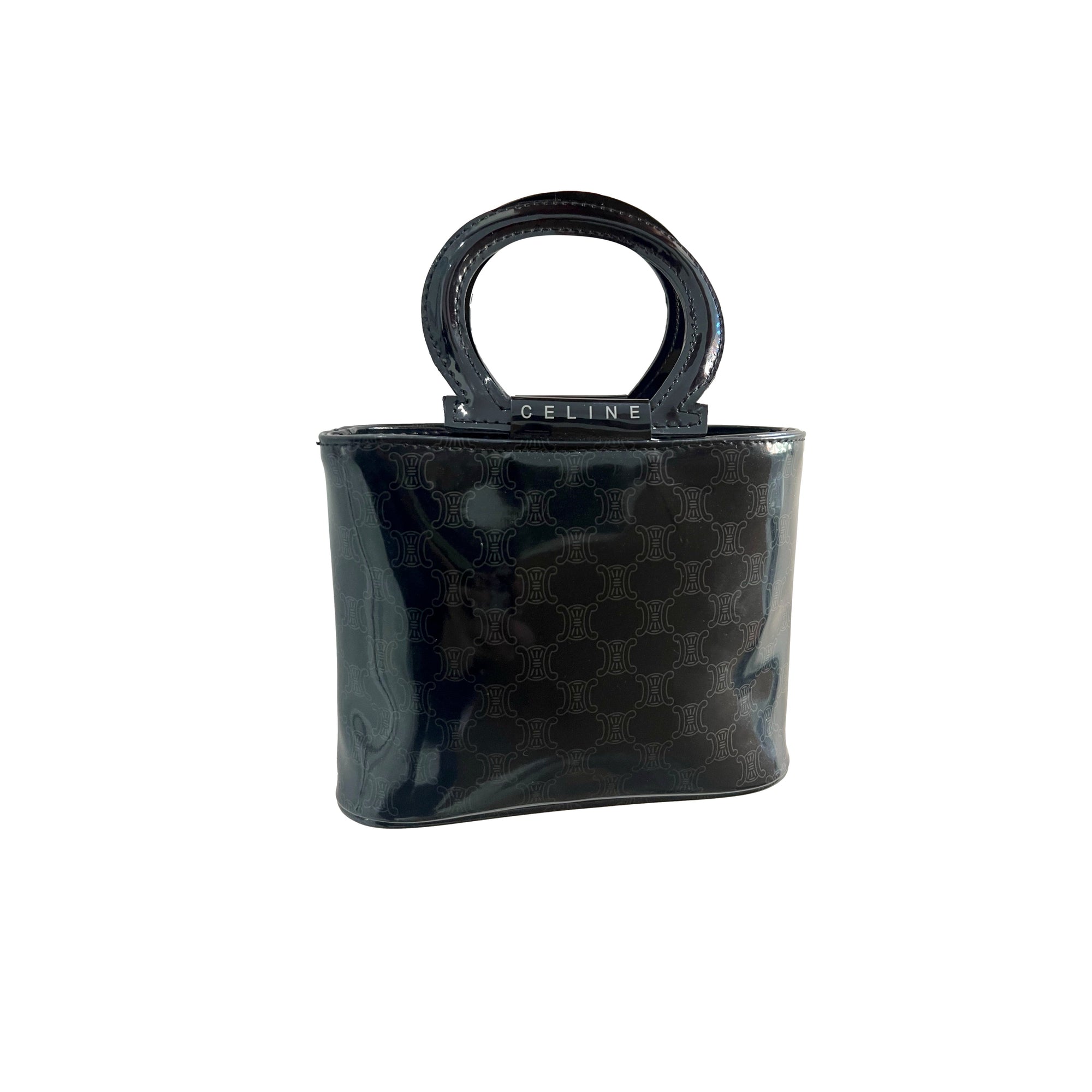 Celine Black Mini Top Handle Bag - Handbags