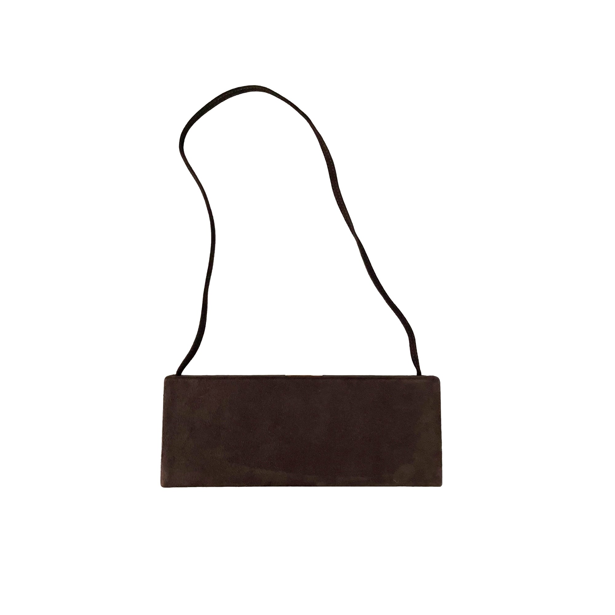 Celine Brown Suede Micro Box Bag - Handbags