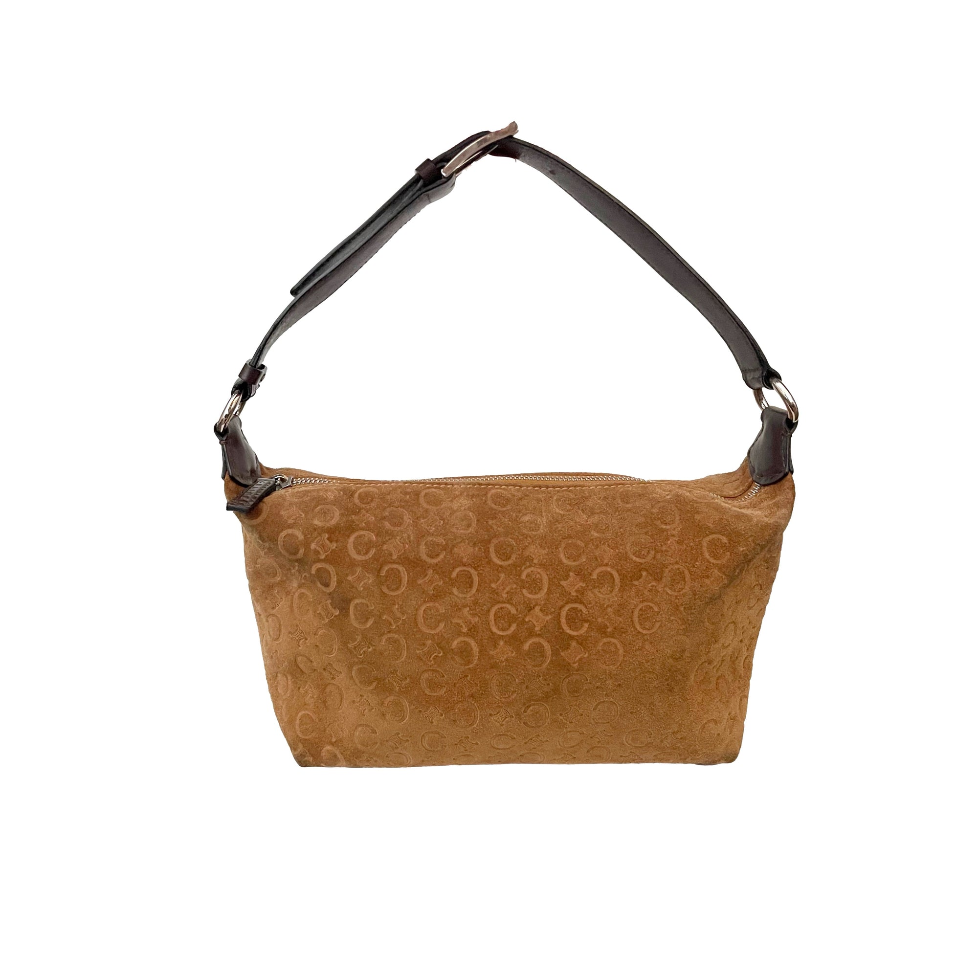 Celine Brown Suede Shoulder Bag - Handbags
