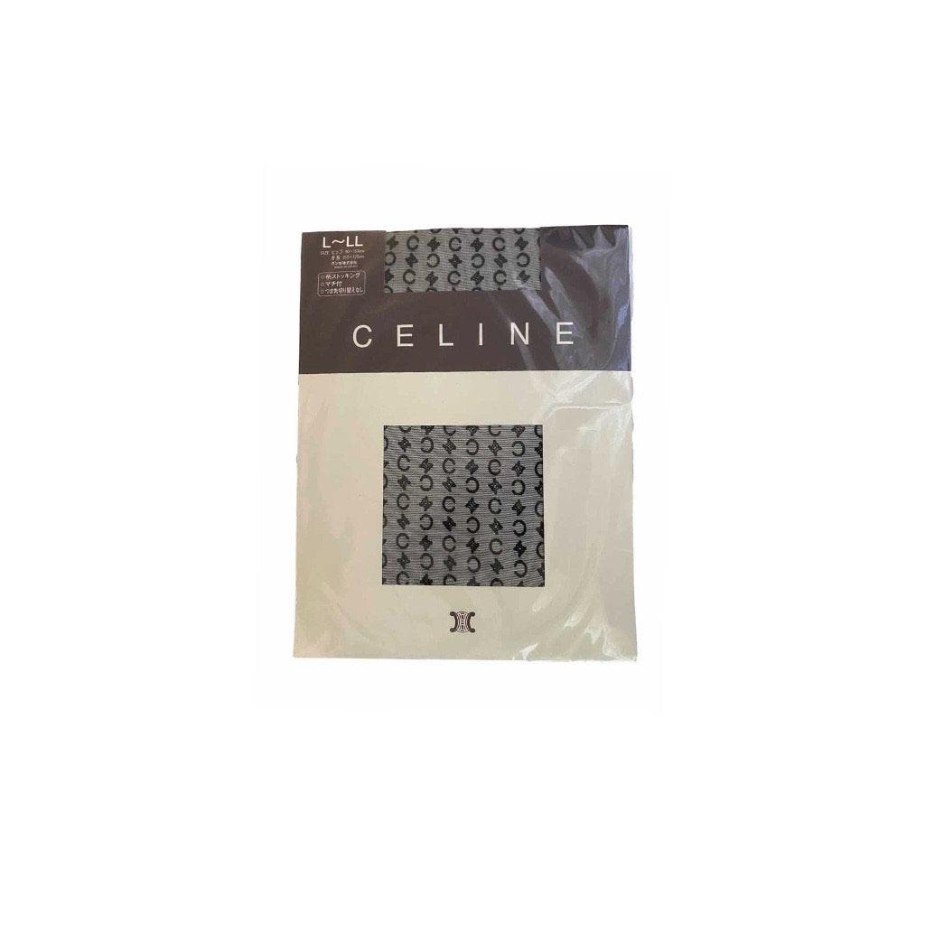 Celine Grey Logo Pattern Tights - Accessories