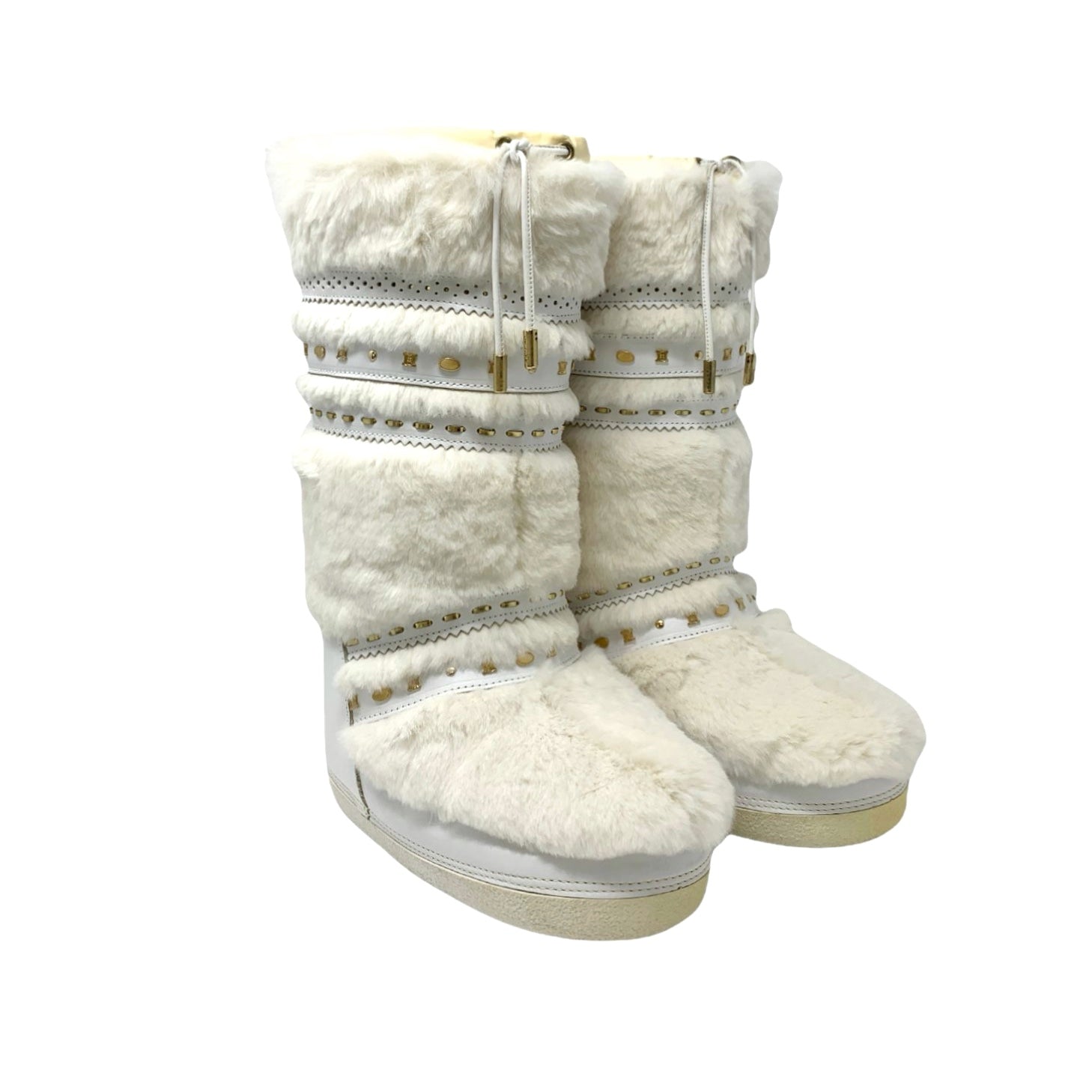 Celine Logo Fur Winter Boots - Shoes