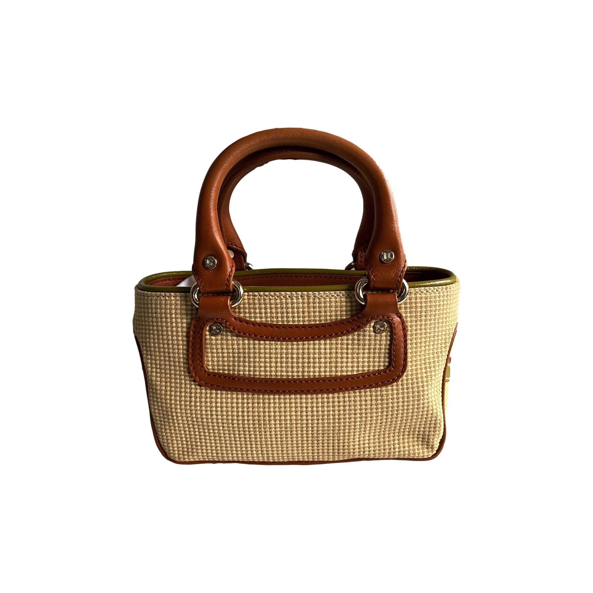 Celine Straw Mini Top Handle - Handbags