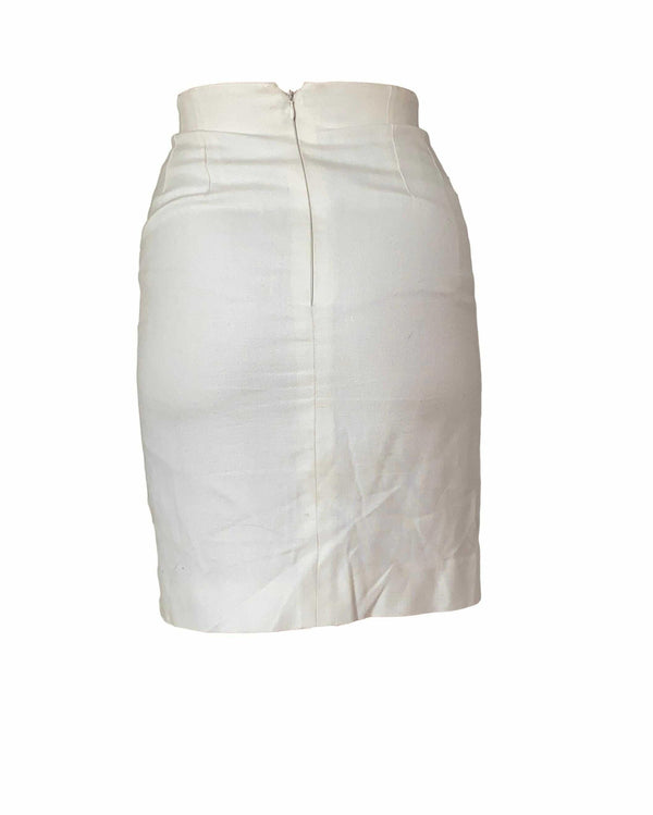 Celine White Chain Logo Skirt - Apparel