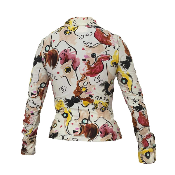 Chanel Abstract Print Button Down - Apparel