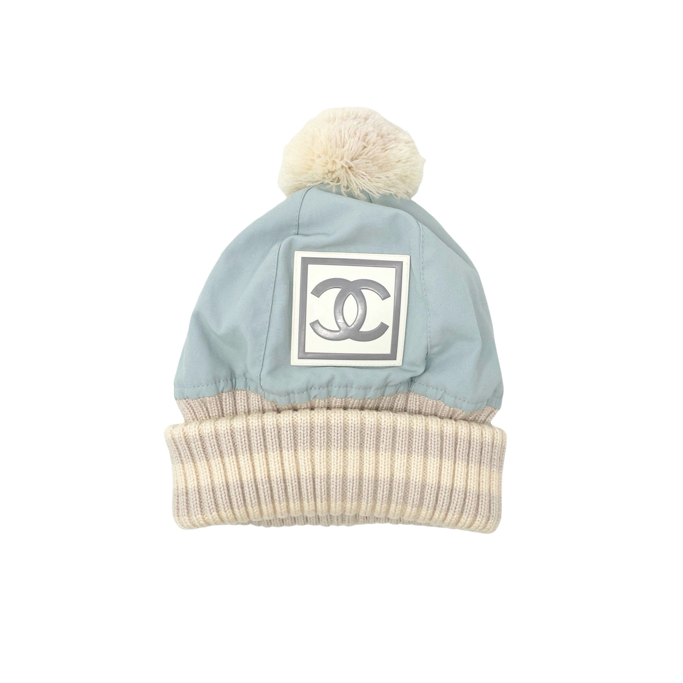 Treasures of NYC - Chanel Baby Blue Logo Beanie