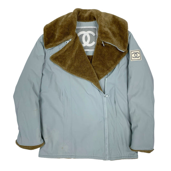 Chanel Baby Blue Puffer Coat - Apparel