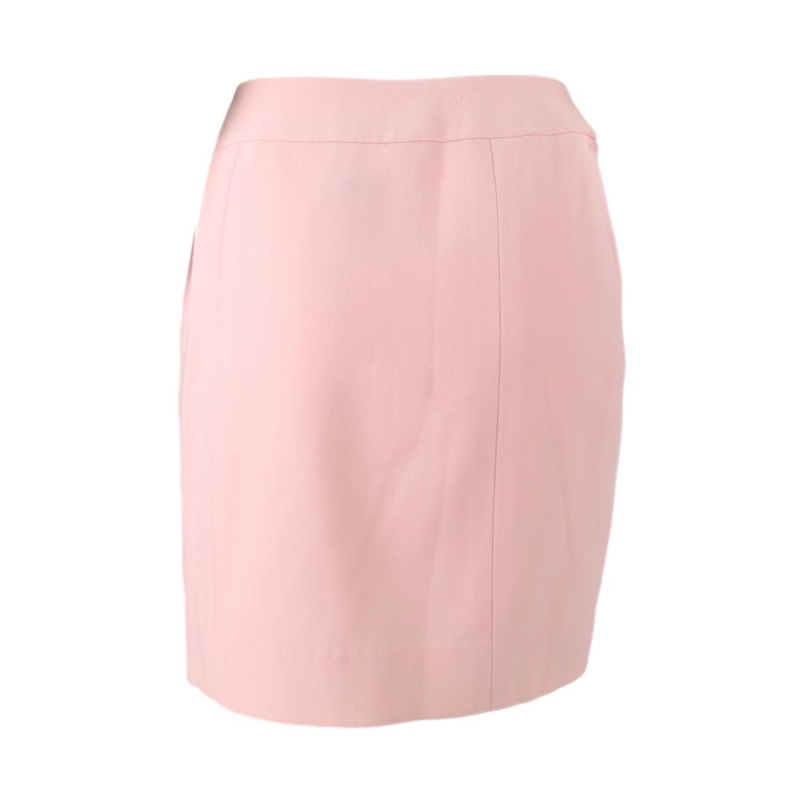 Chanel Baby Pink Logo Button Skirt - Apparel