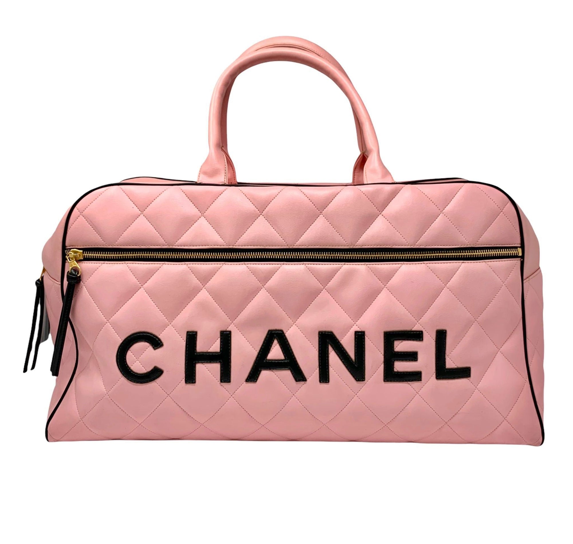 Chanel Baby Pink Logo Duffle Bag - Handbags