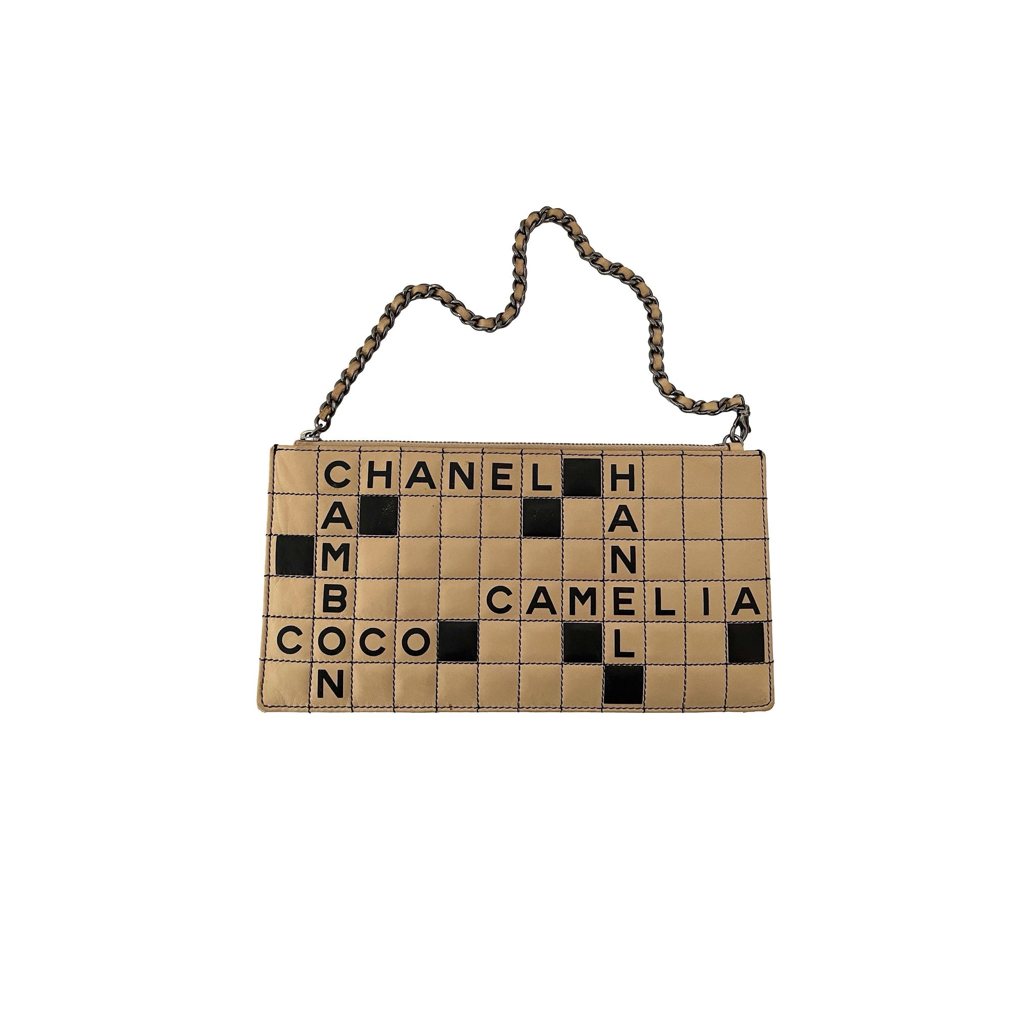 Chanel Beige Crossword Shoulder Bag - Accessories