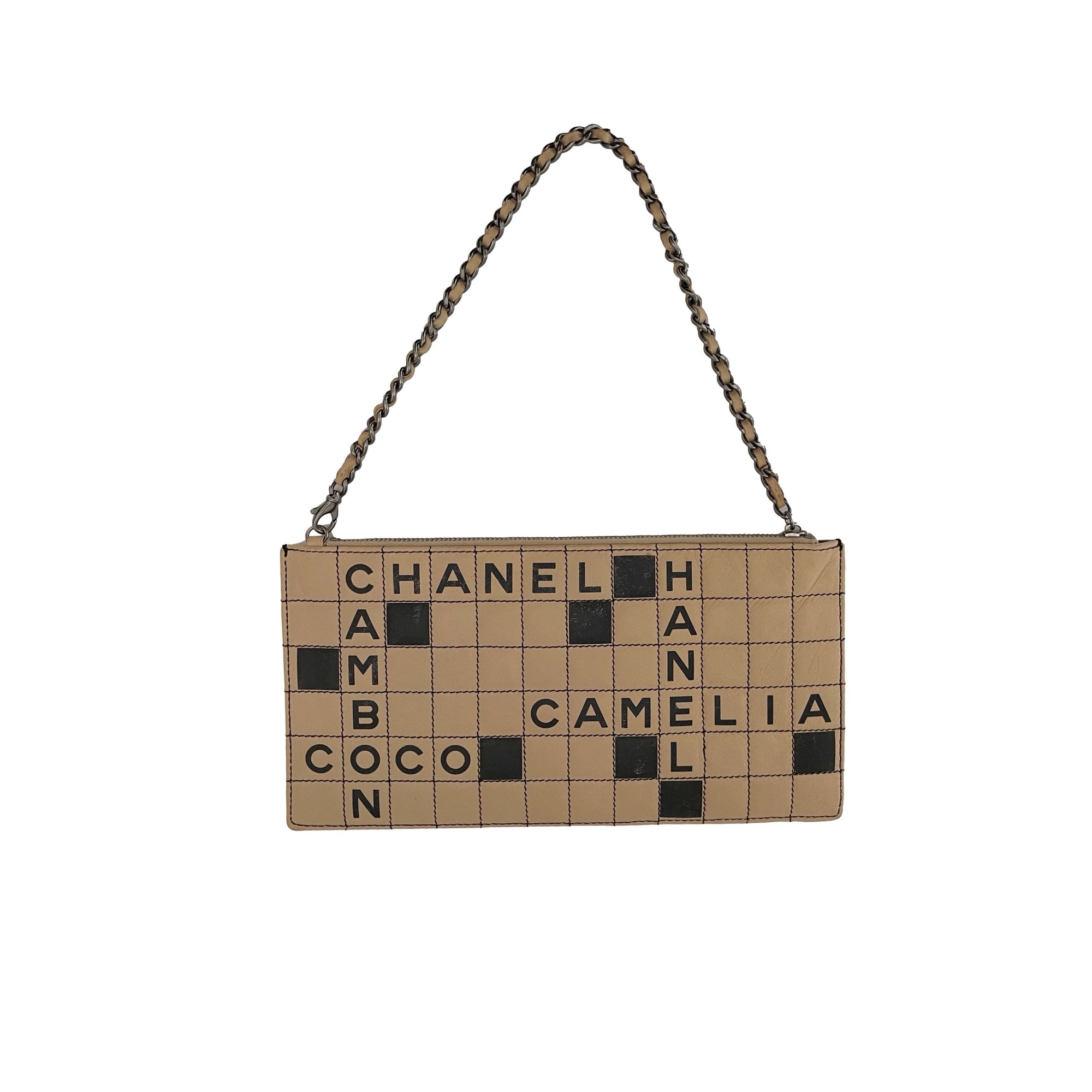 Chanel Beige Crossword Shoulder Bag - Accessories