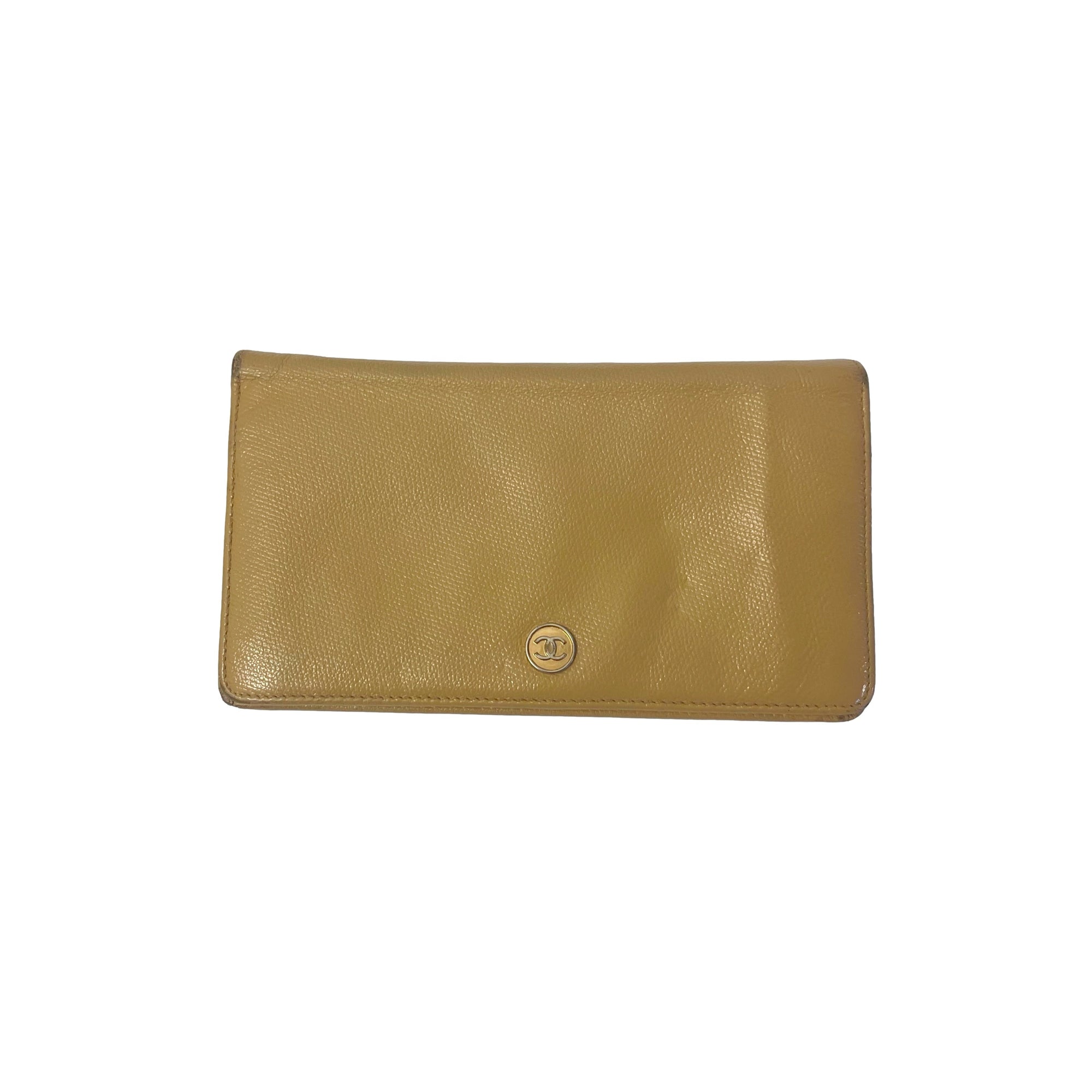 Chanel Beige Long Flap Wallet - Accessories