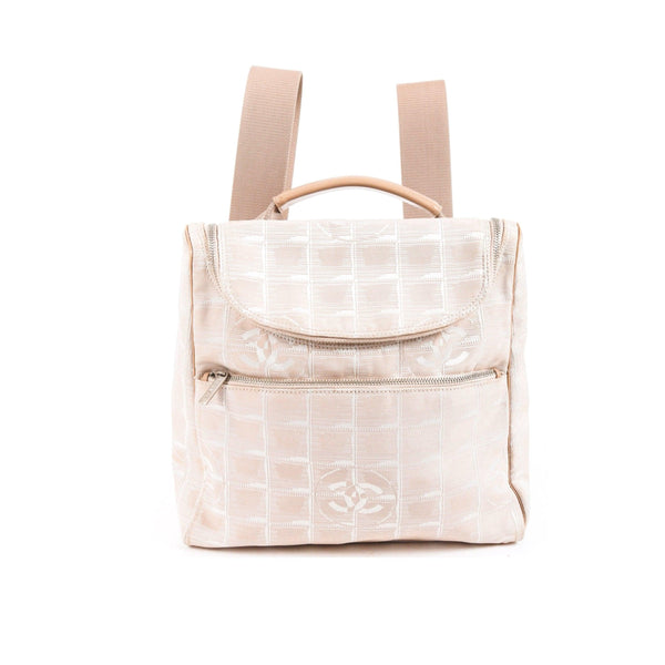 Chanel Beige Nylon Travel Line Backpack - Handbags