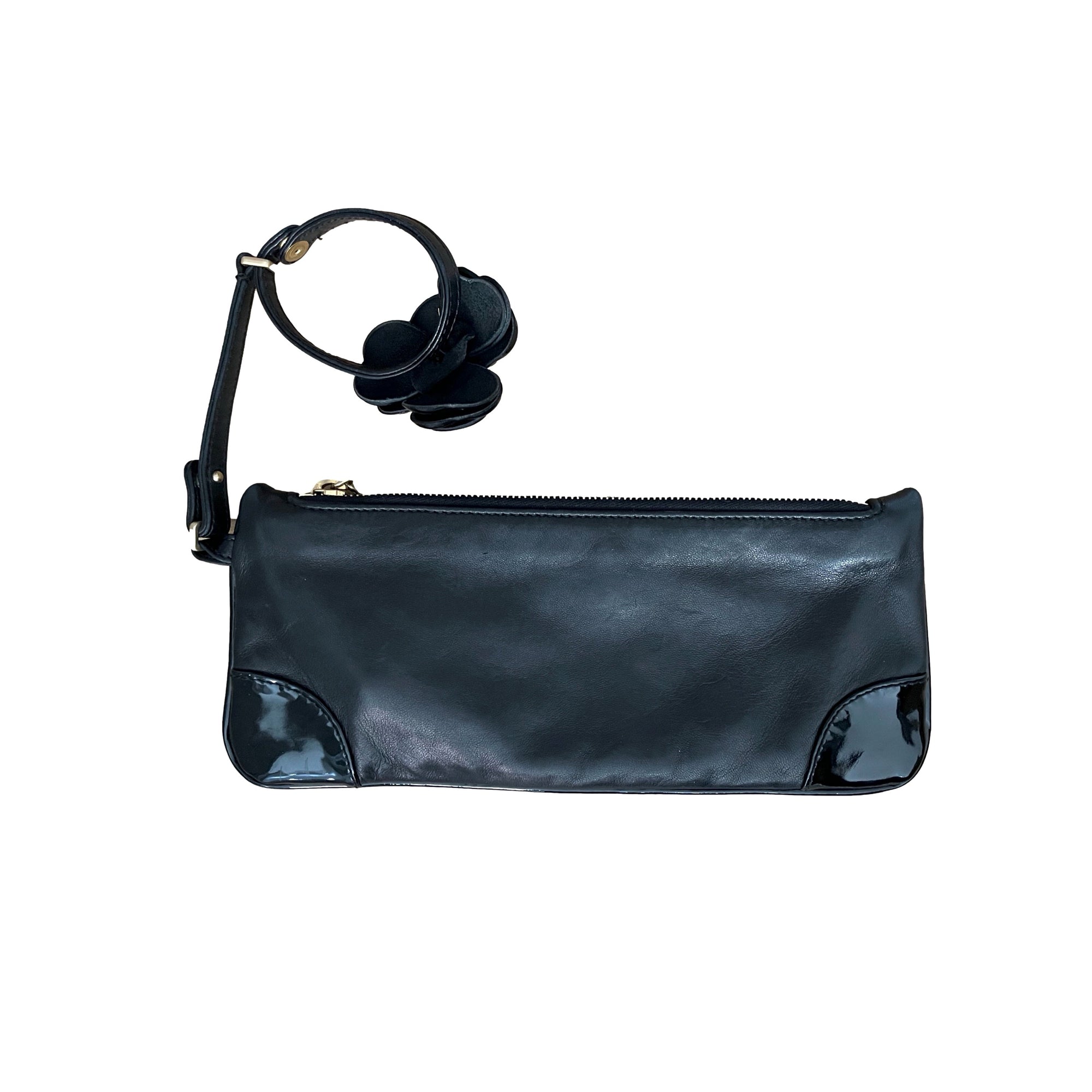Chanel Black Camellia Bracelet Bag - Handbags