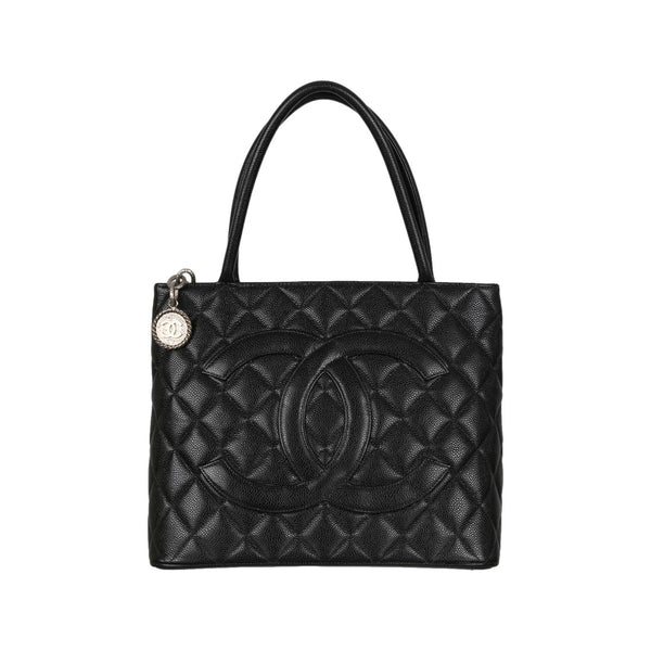 Chanel Black Caviar Medallion Bag - Handbags