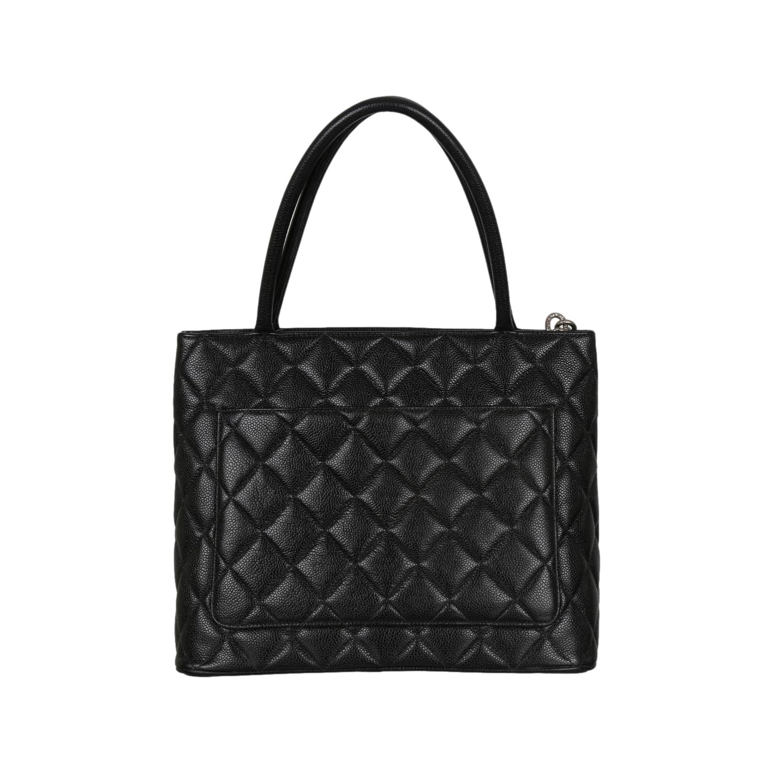 Chanel Black Caviar Medallion Bag - Handbags