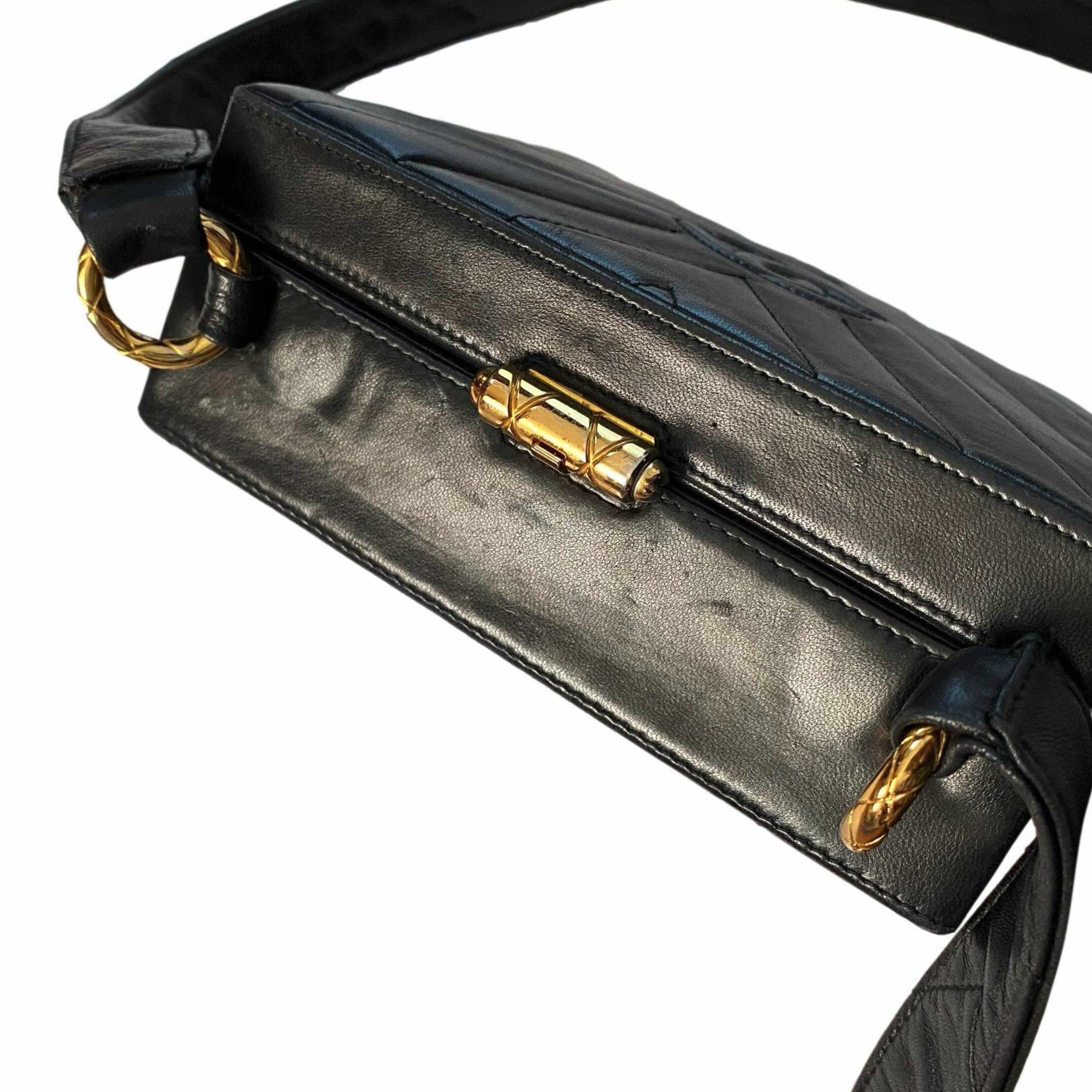 Treasures of NYC - Chanel Black Chevron Box Bag