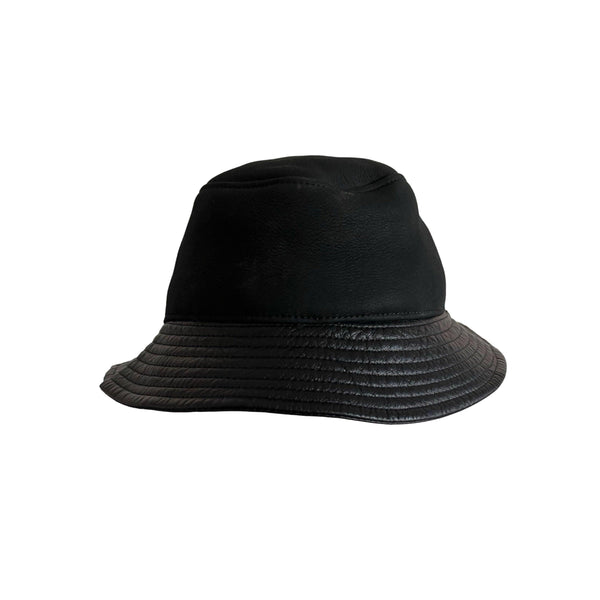 Chanel Black Fur Lined Bucket Hat - Accessories