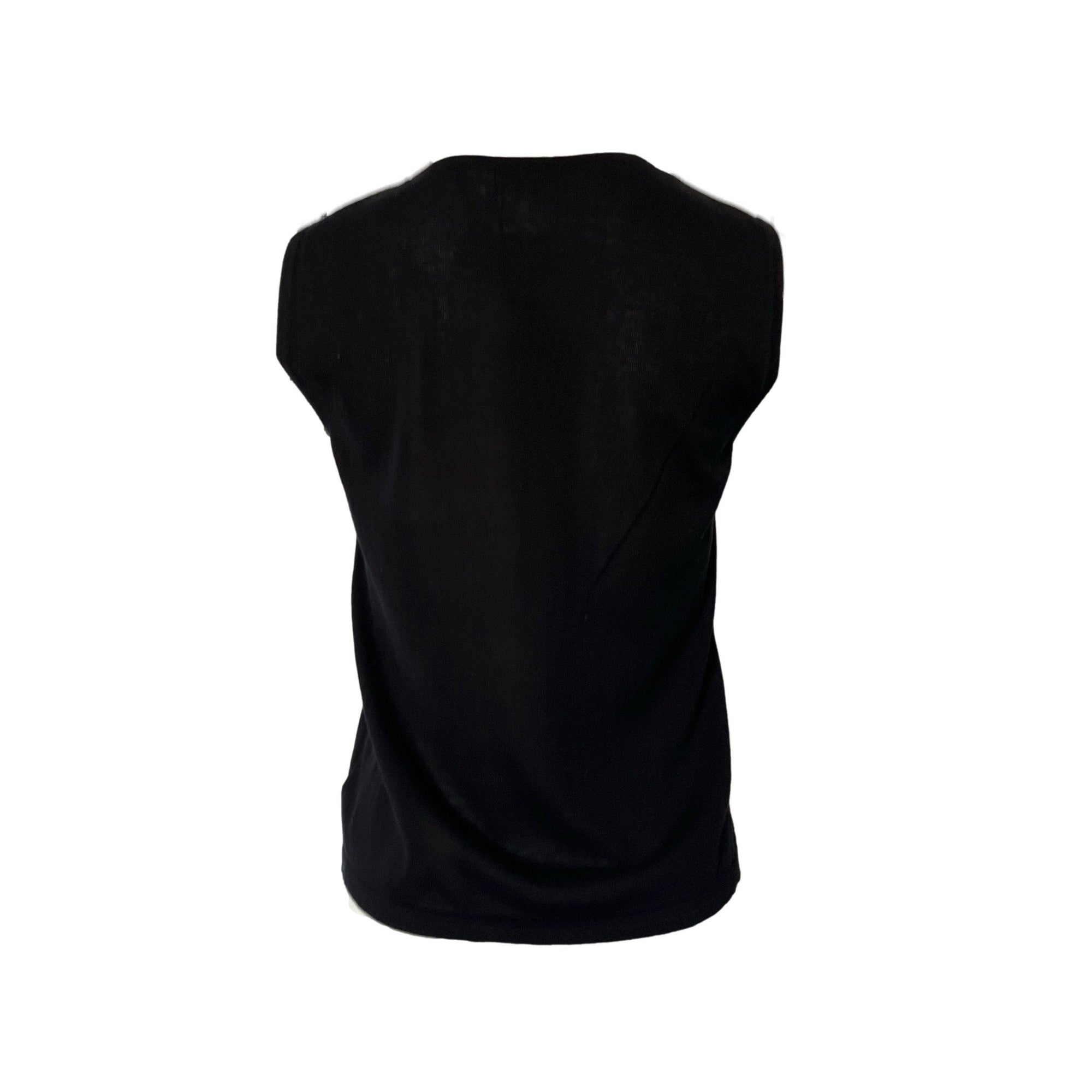 Chanel Black Knit Logo Tank - Apparel