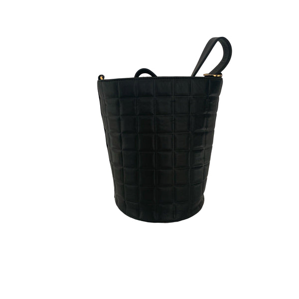 Chanel Black Lambskin Bucket Bag - Handbags