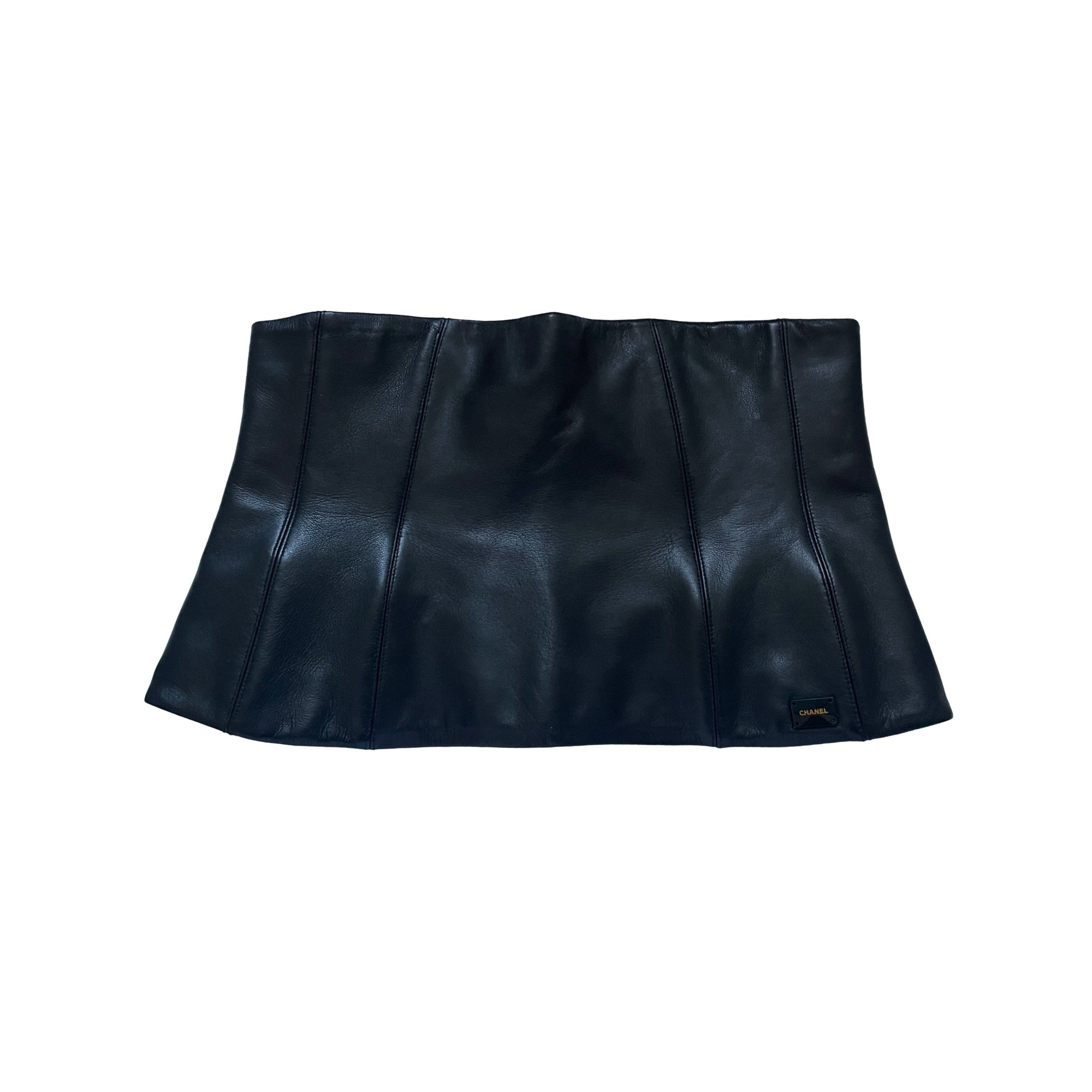 Chanel Black Leather Corset Belt - Accessories