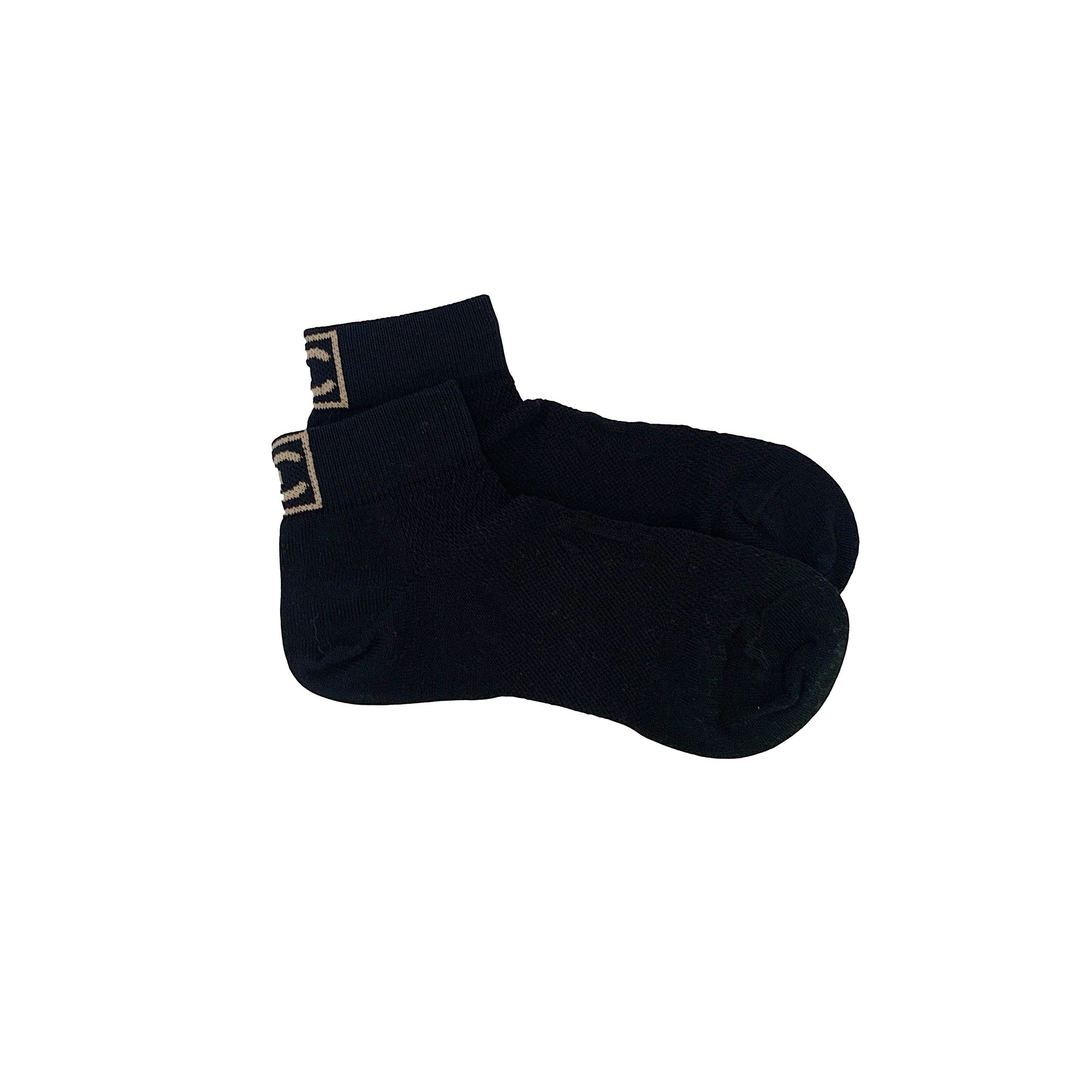 Chanel Black Logo Ankle Socks - Apparel