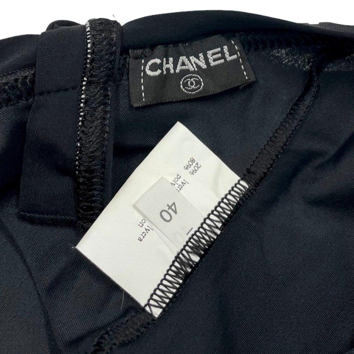 Treasures of NYC - Chanel Black Logo Bodysuit