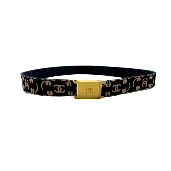 Chanel Black Logo Buckle Belt - Accessories