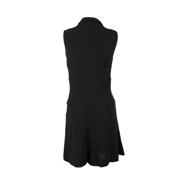 Chanel Black Logo Button Corset Dress - Apparel