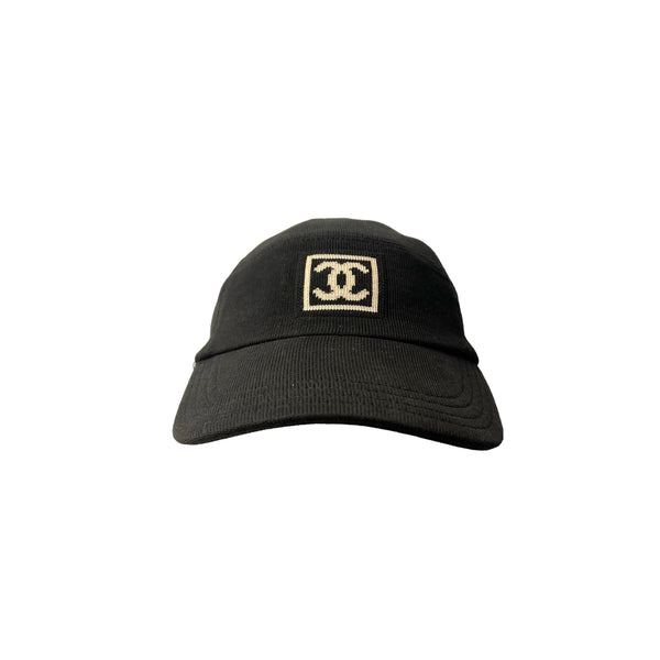 Chanel Black Logo Hat - Accessories
