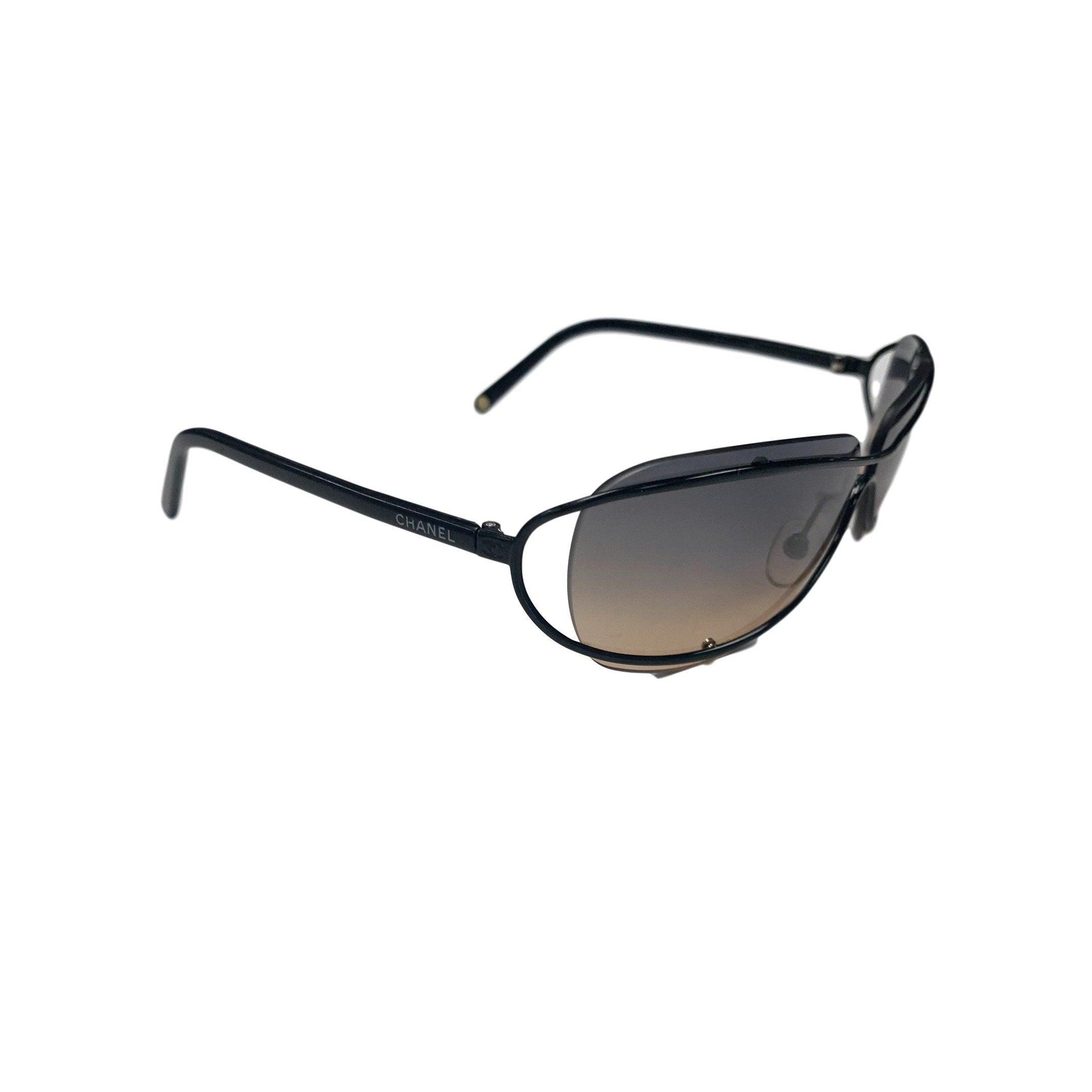 Chanel Black Metal Frame Sunglasses - Sunglasses