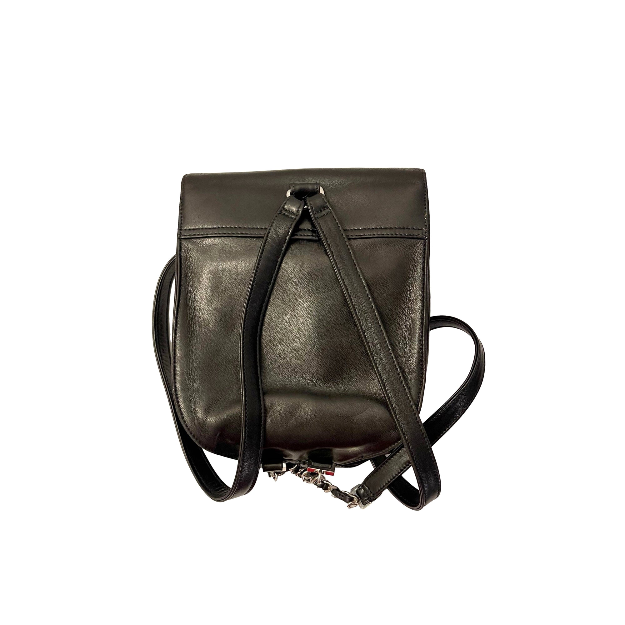 Chanel Black Mini Lambskin Backpack - Handbags
