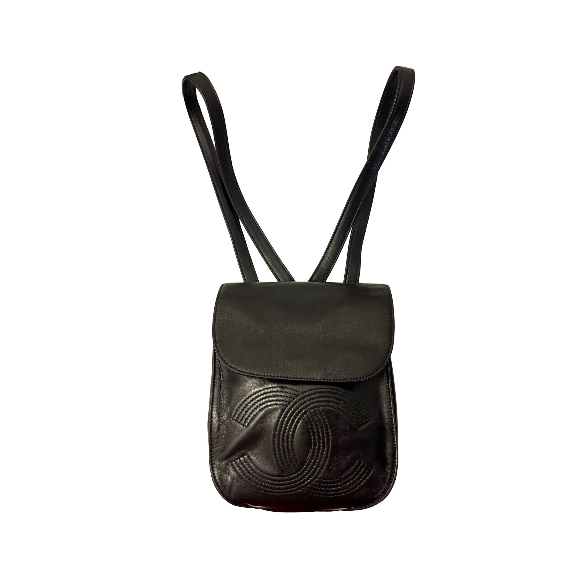 chanel black mini backpack Treasures of NYC