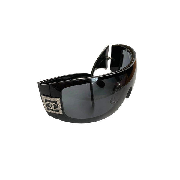 Chanel Black Oversized Rhinestone Sunglasses - Sunglasses