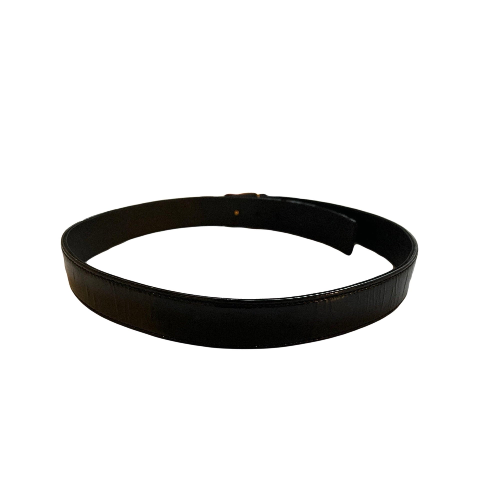 Chanel Black Patent Belt - Accessories