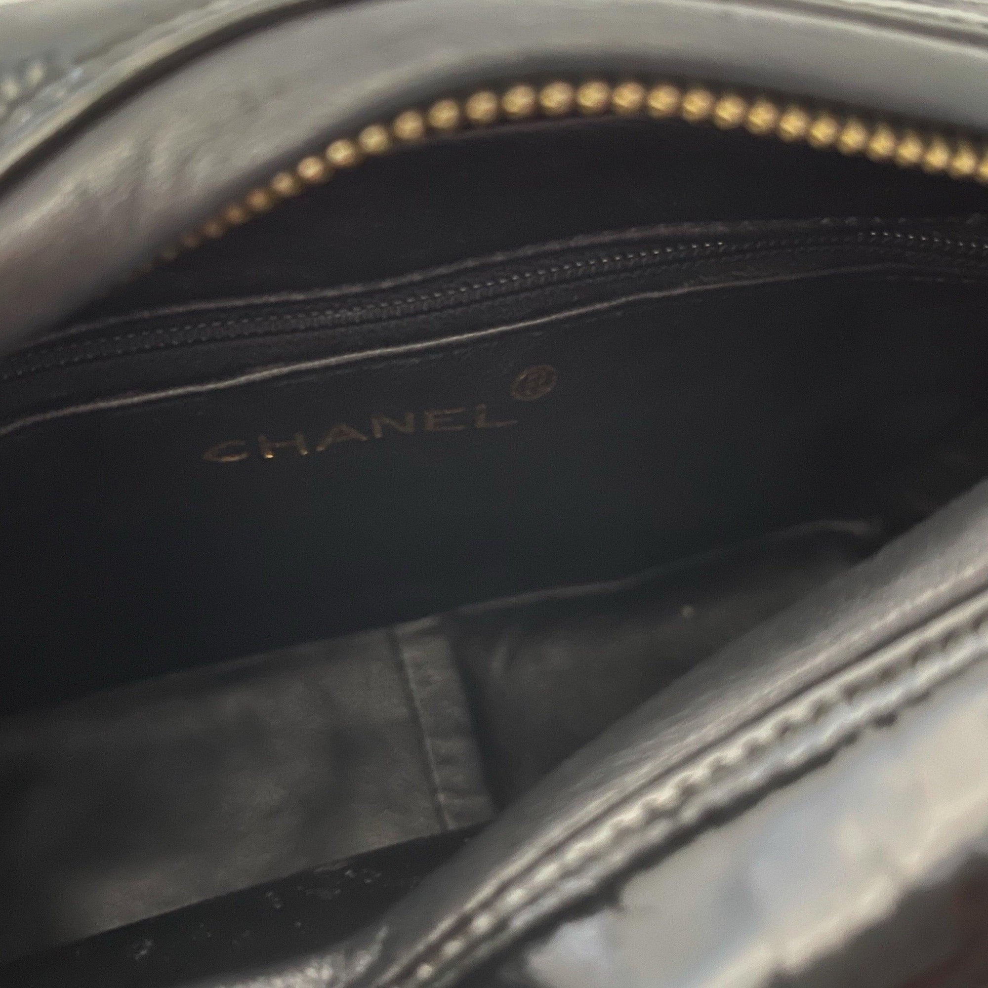 Chanel Black Patent Leather Camera Bag - Handbags
