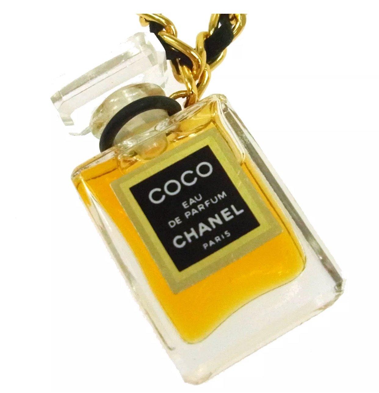 Chanel Black Perfume Necklace - Jewelry