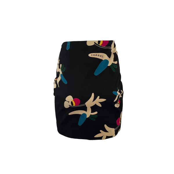 Chanel Black Print Skirt - Apparel