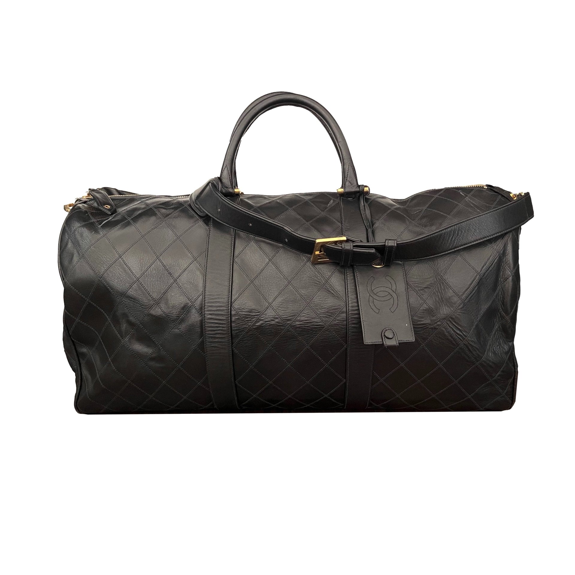 chanel black xl jumbo weekender overnighter travel tote bag Quilted Duffle Ice fishing rods with Orig Box size:1PC-3600 tackle box