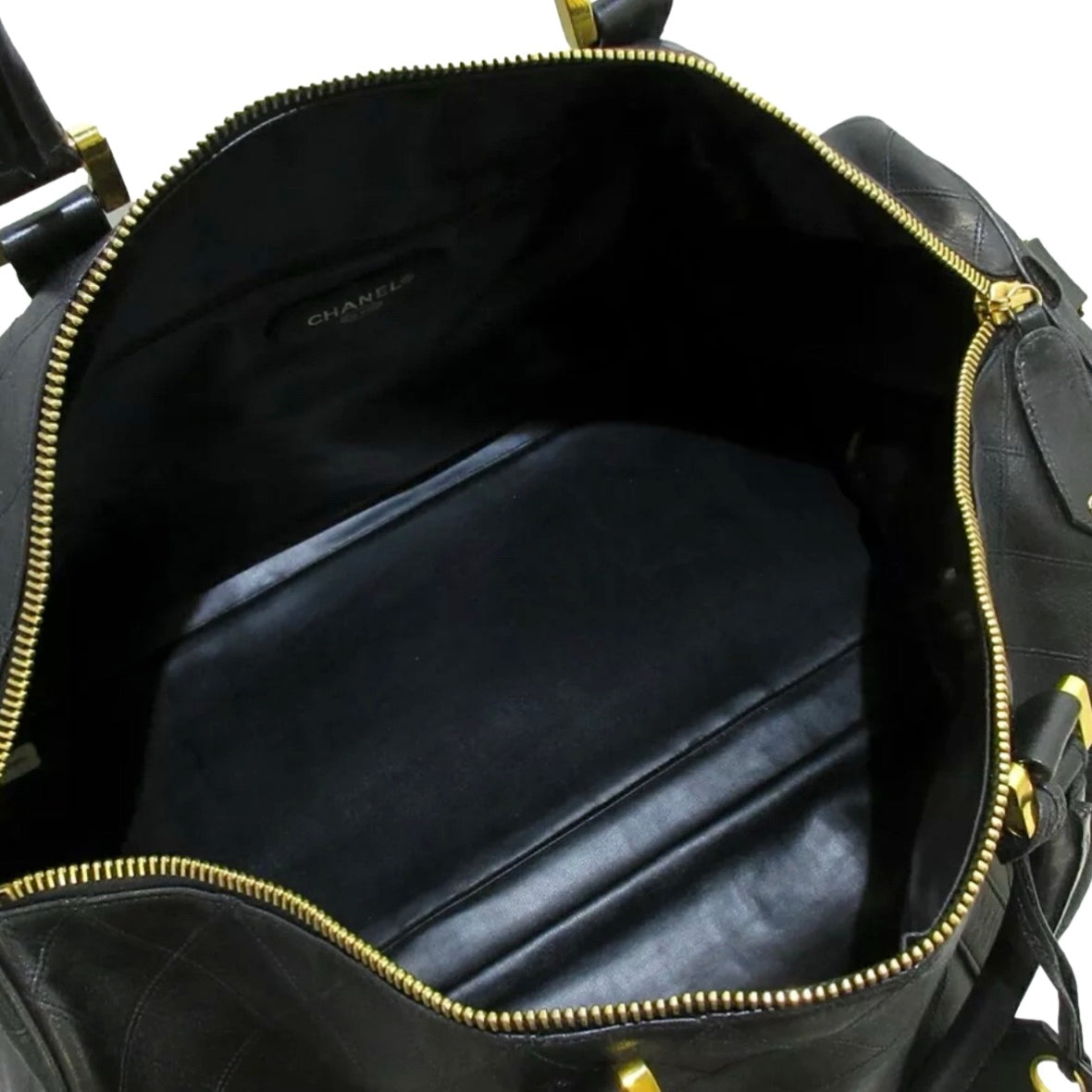 Chanel Black Quilted Jumbo Duffle - Handbags