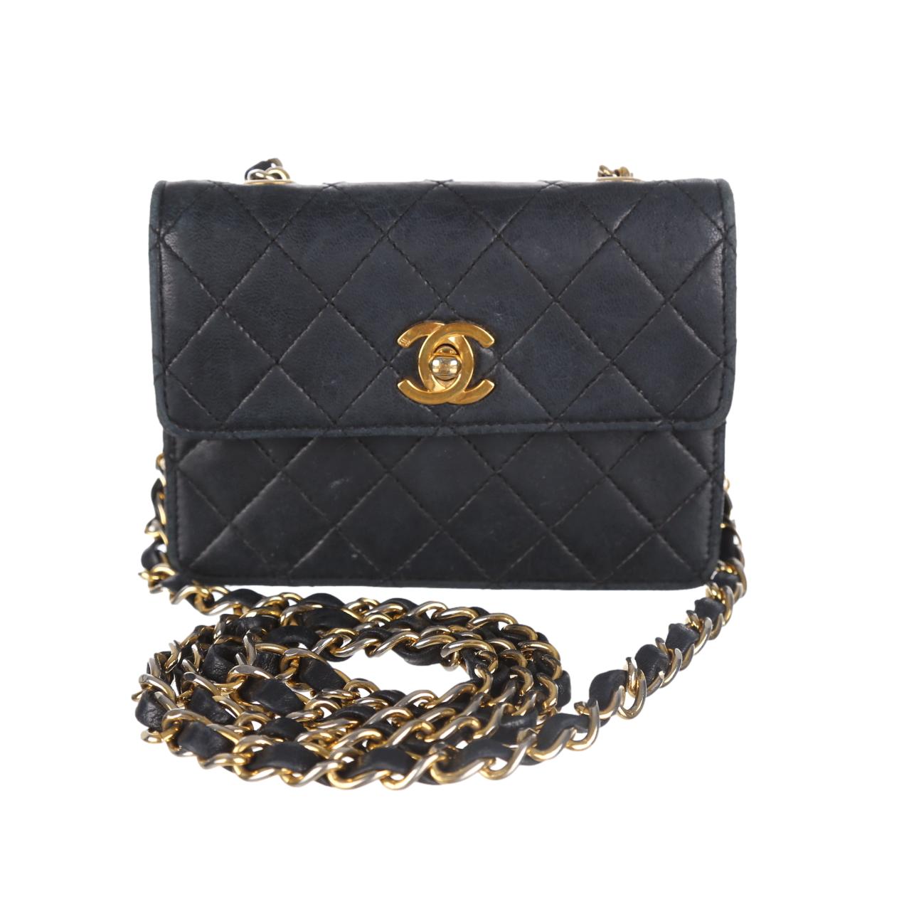 Chanel Black Quilted Mini Flap Bag - Handbags