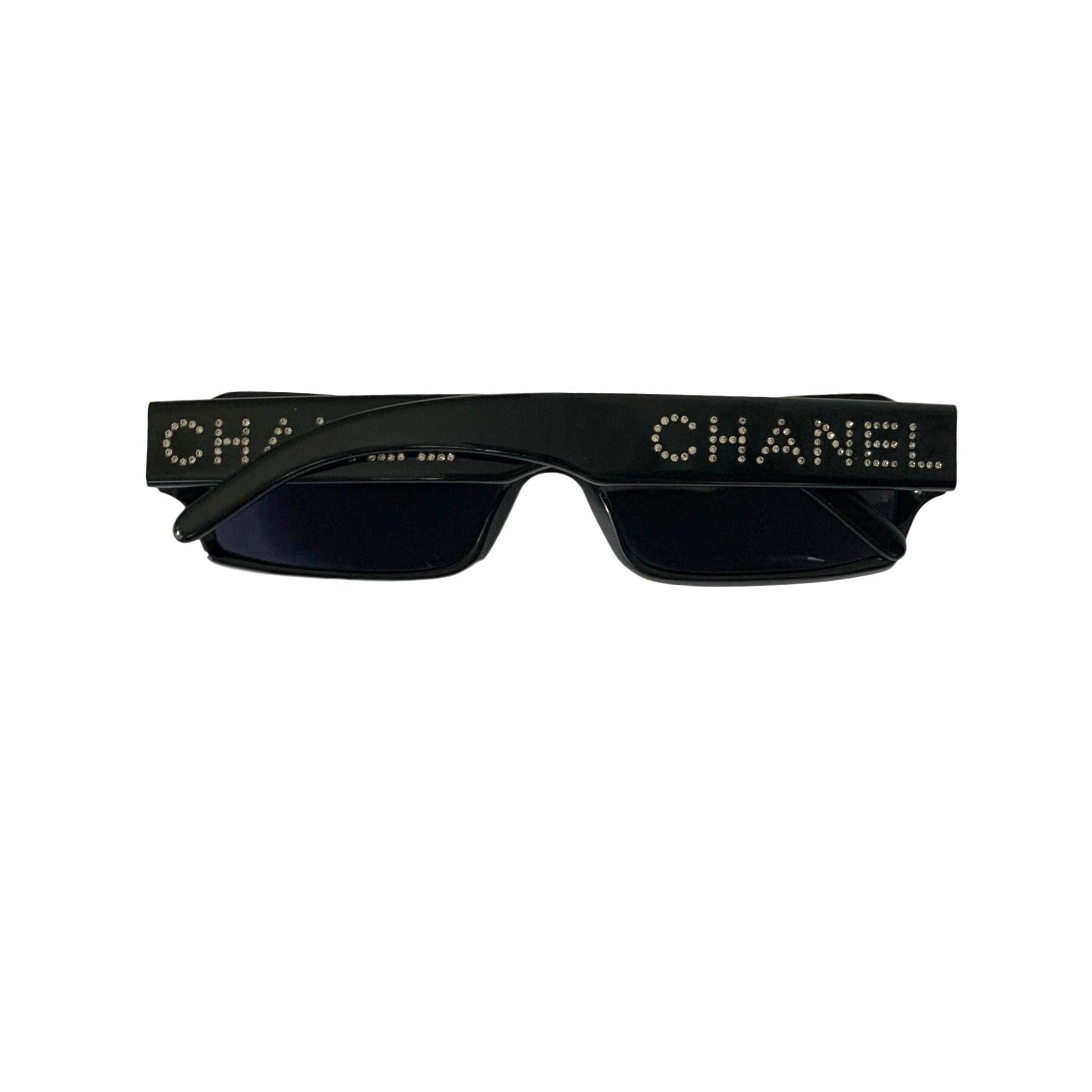 Chanel Black Rhinestone Micro Sunglasses - Sunglasses