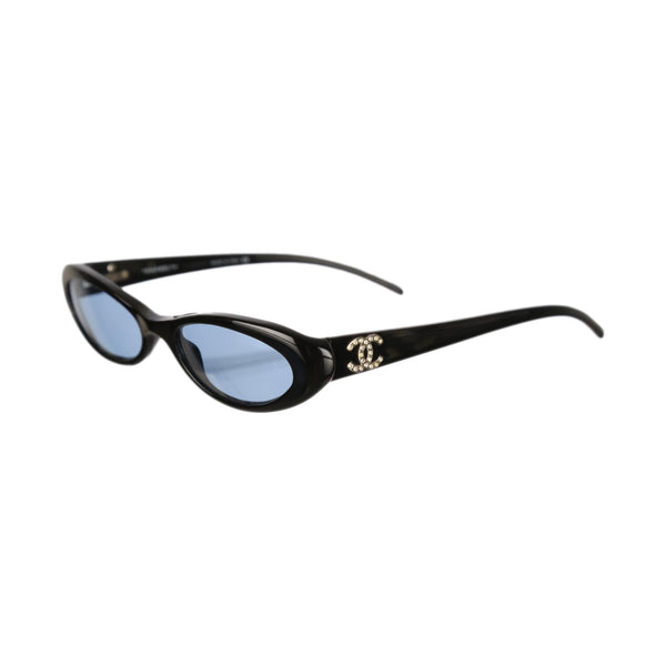 Chanel Black Rhinestone Micro Sunglasses