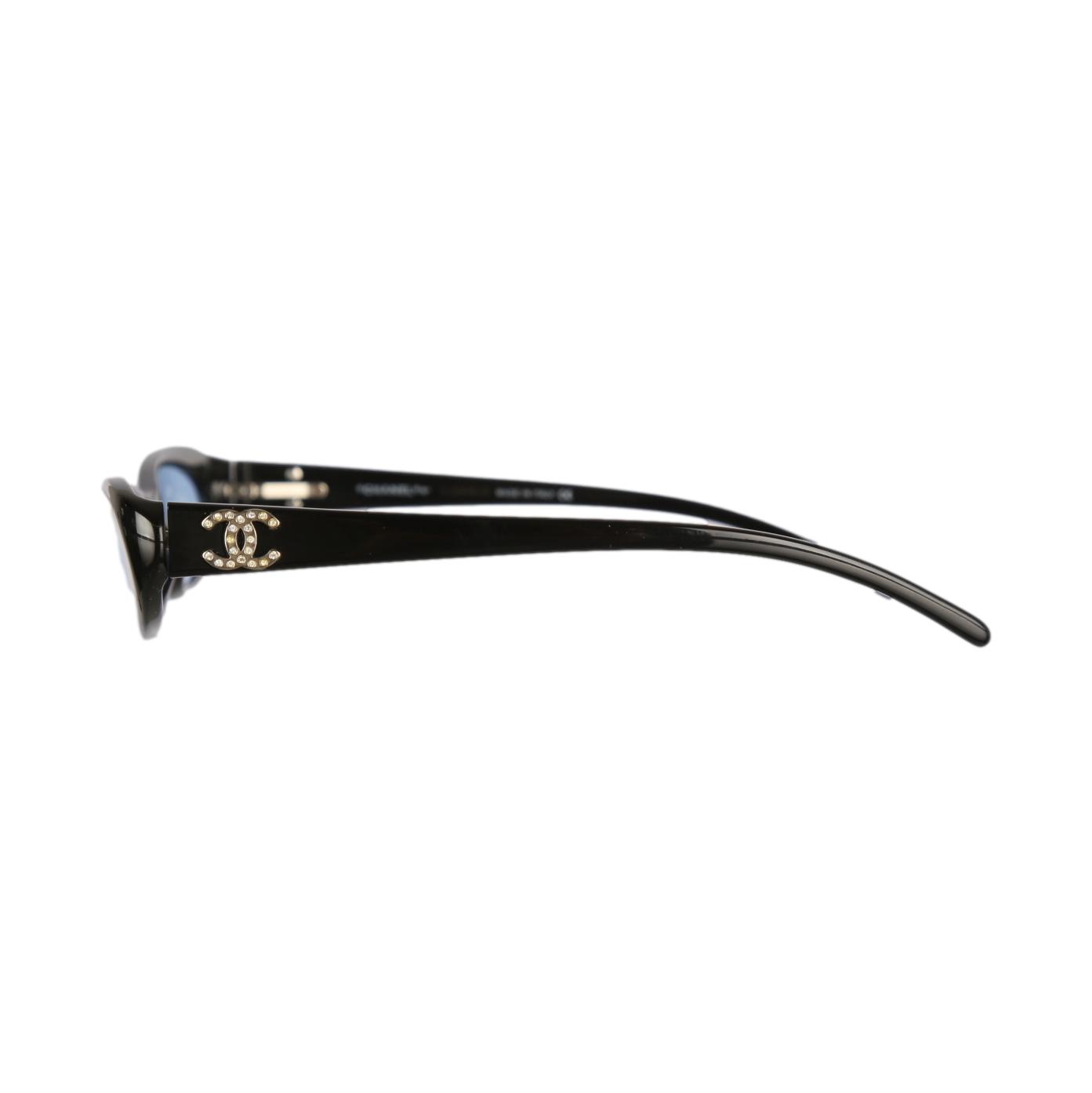 Chanel Black Rhinestone Micro Sunglasses - Sunglasses