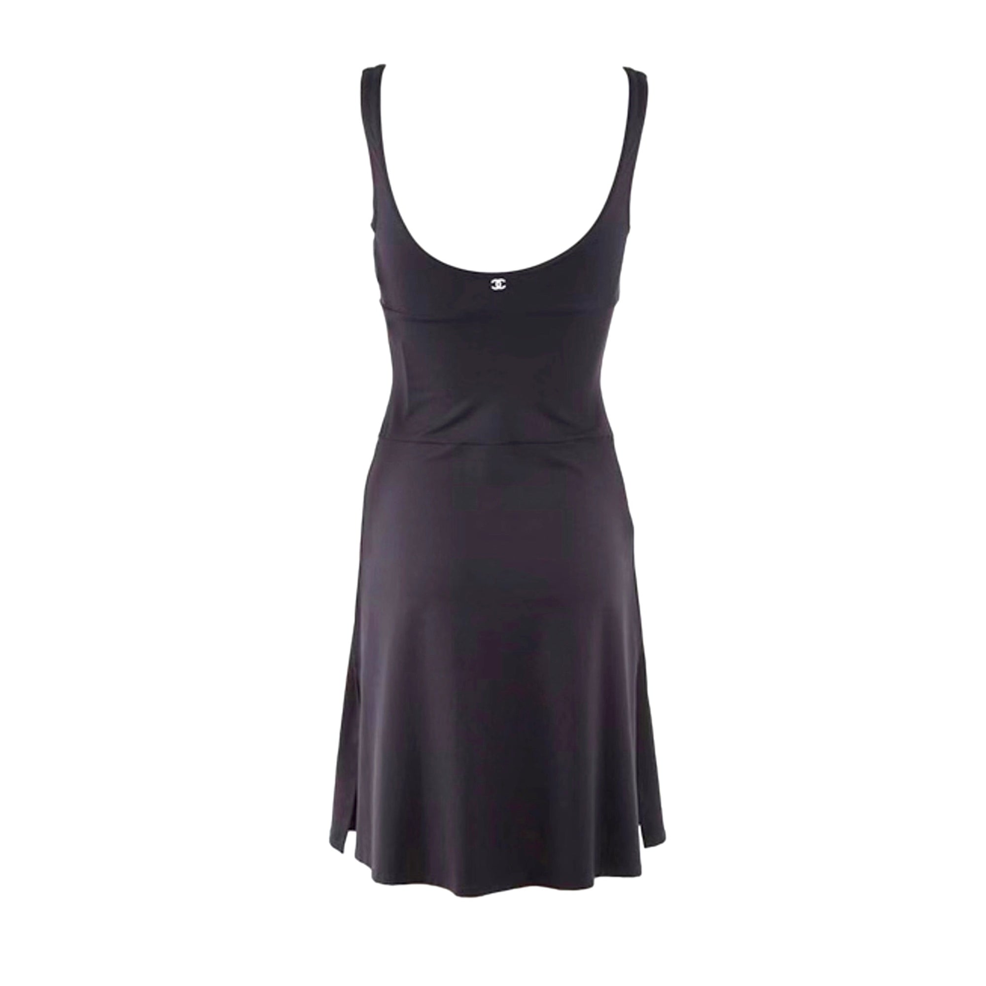 Chanel Black Stretch Tank Dress - Apparel