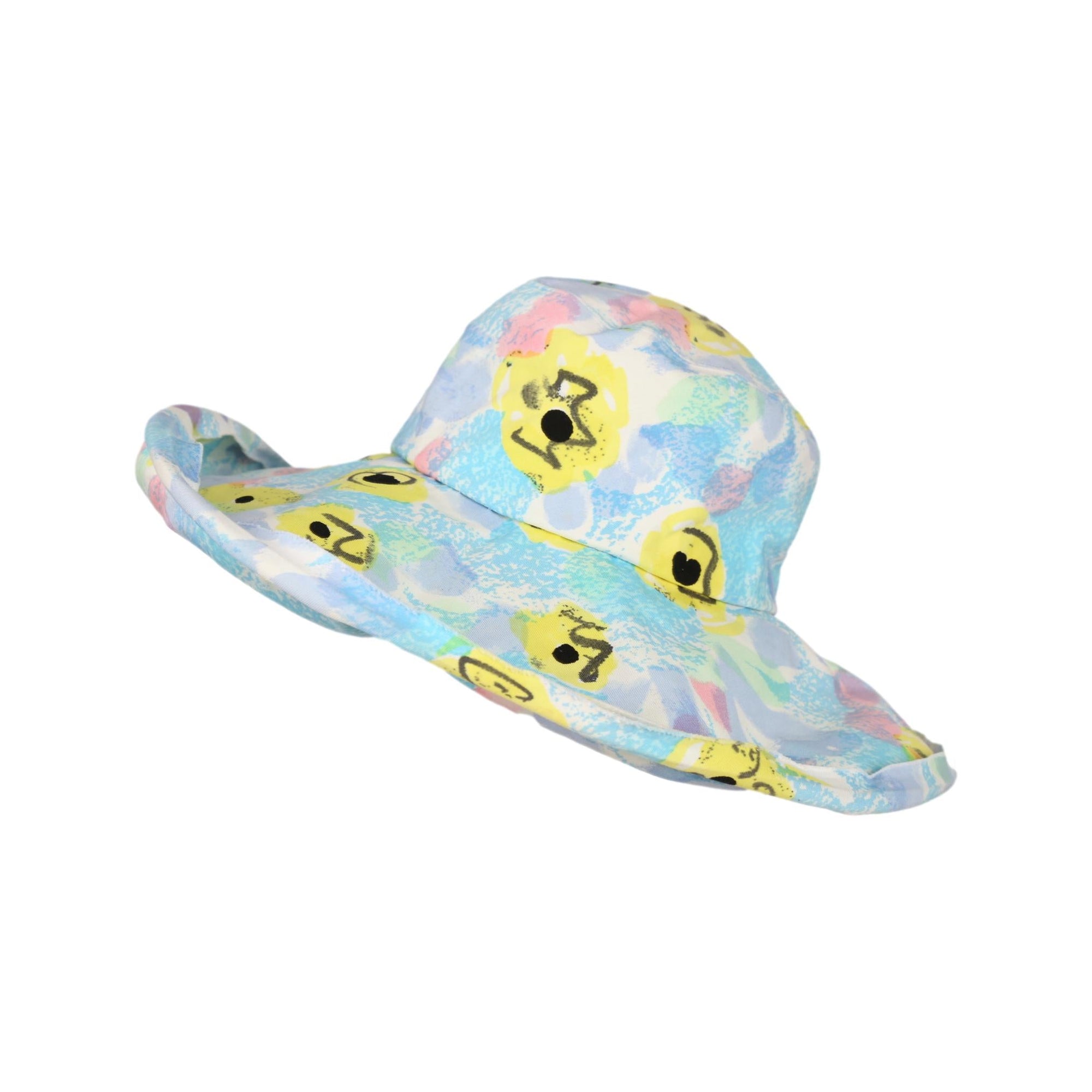 Chanel Blue Floral Jumbo Sun Hat - Accessories
